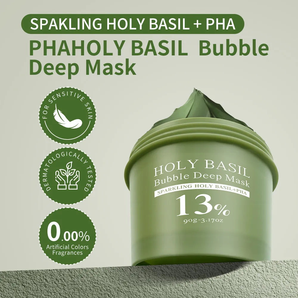Holy Basil Bubble Clay Mask